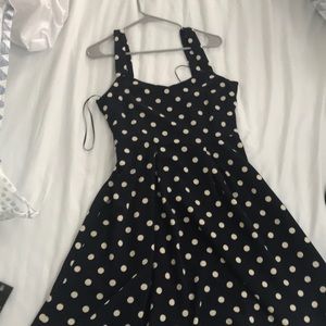 Lightweight Navy and polka dot dress